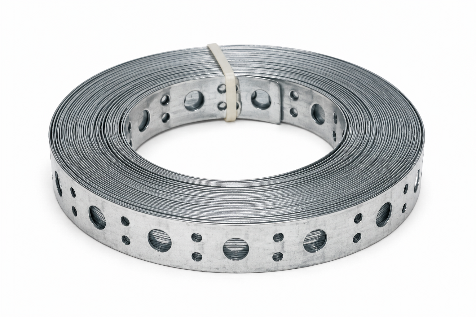 Bandă perforată metalică 25 mm × 0,8 mm × 10 m pentru fixare și montaj