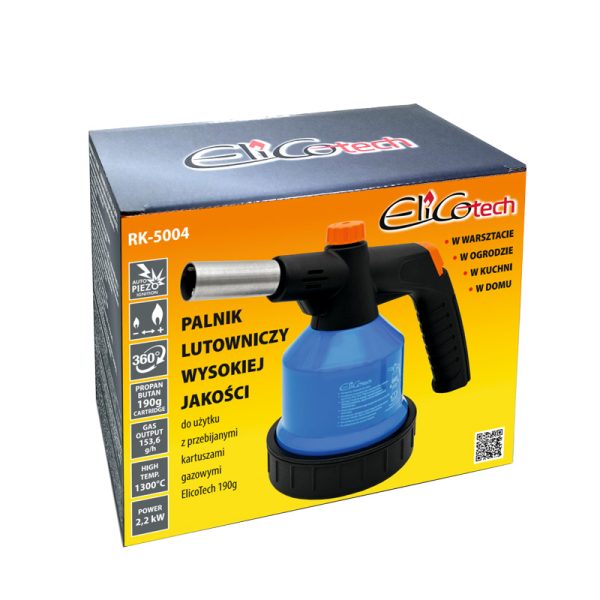 Arzător portabil cu butan (aprindere piezo) RK-5004  Elico Tech — 2