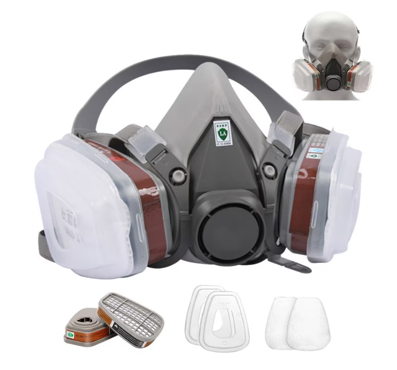 Respirator din silicon 9400-1 cu 2 filtre cărbune activ