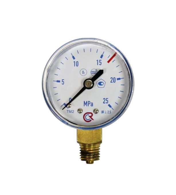 Manometru pentru oxigen PG62 – 25 MPa (250 bar) presiune înaltă