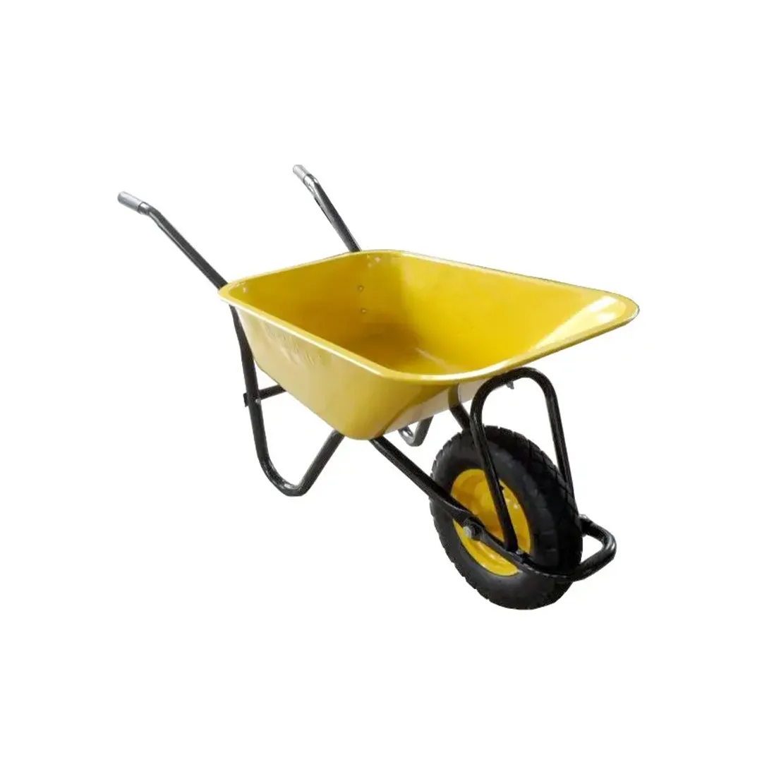 Roabă galbenă 100 L cu roată gonflabilă și rulment, 12,2 kg