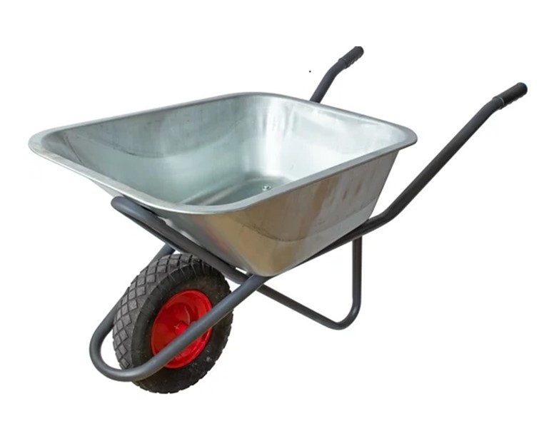Roabă neagră 90 L cu roată gonflabilă și rulment, 11 kg
