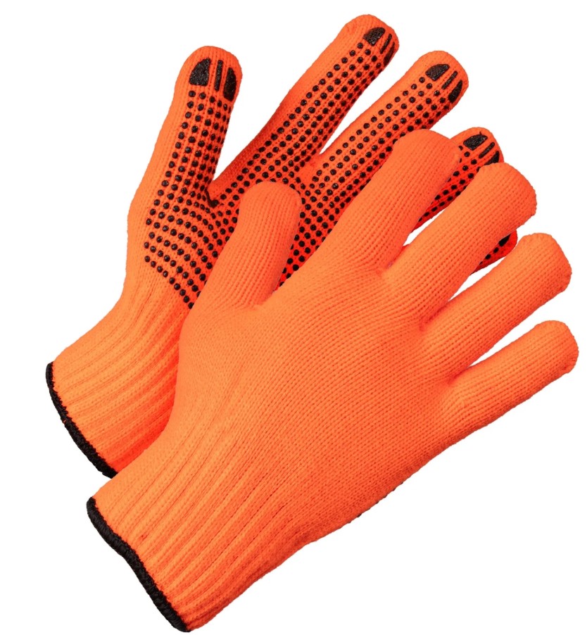 Mănuși cu aplicații PVC Standard ORANGE